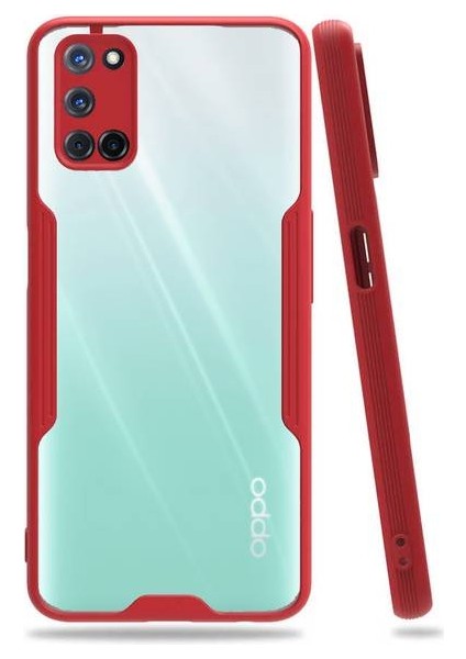 Oppo A92 Tam Korumalı Renkli Kenarlı Parfe Kılıf