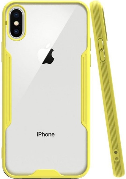Apple iPhone Xs Tam Korumalı Renkli Kenarlı Parfe Kılıf