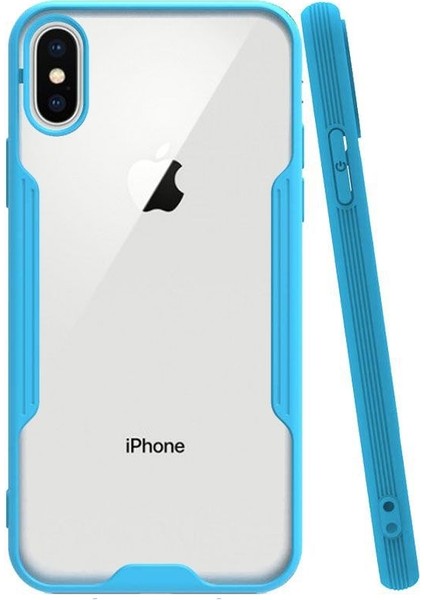 Apple iPhone Xs Tam Korumalı Renkli Kenarlı Parfe Kılıf