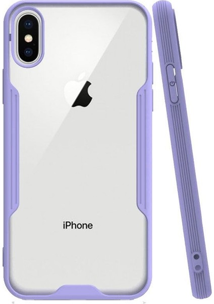 Apple iPhone Xs Tam Korumalı Renkli Kenarlı Parfe Kılıf