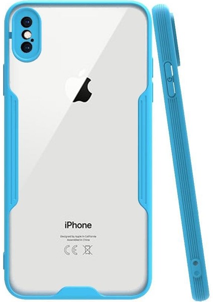 Apple iPhone Xs Max Tam Korumalı Renkli Kenarlı Parfe Kılıf