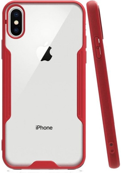 Apple iPhone Xs Tam Korumalı Renkli Kenarlı Parfe Kılıf