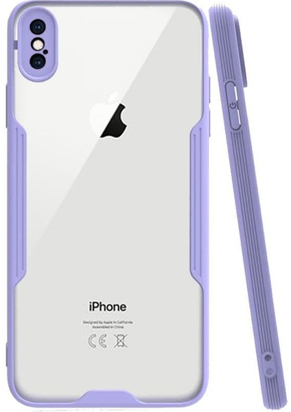 Apple iPhone Xs Max Tam Korumalı Renkli Kenarlı Parfe Kılıf