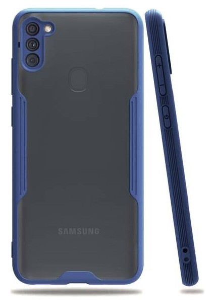 Samsung Galaxy M11 Tam Korumalı Renkli Kenarlı Parfe Kılıf