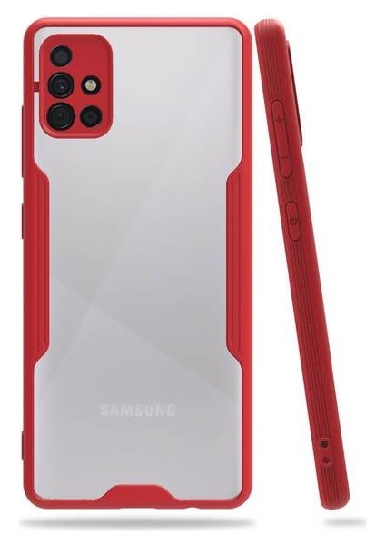 Samsung Galaxy A71 Tam Korumalı Renkli Kenarlı Parfe Kılıf