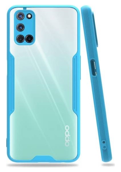 Oppo A92 Tam Korumalı Renkli Kenarlı Parfe Kılıf