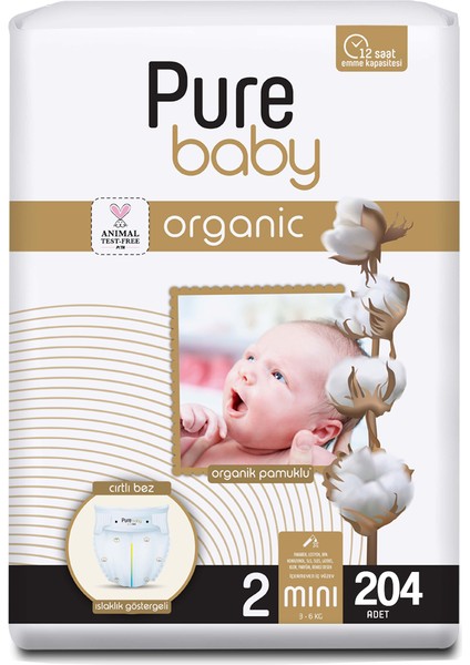 Bebek Bezi 2 Numara 3-6 kg 204 Adet