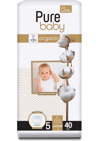 Pure Baby Bebek Bezi 5 Numara 11-20 kg 40 Adet