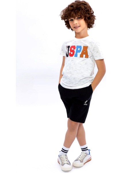 US1092-4 Erkek Çocuk Bermuda Takımı Krem