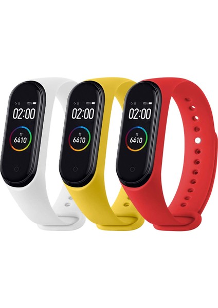 Xiaomi Mi Band 3 ve Mi Band 4 Uyumlu Yüksek Kalite Silikon Kordon Seti