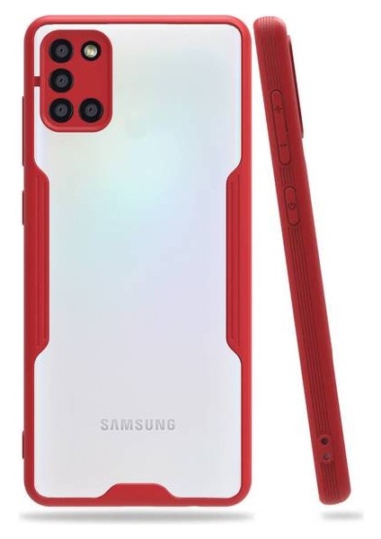 Samsung Galaxy A31 Tam Korumalı Renkli Kenarlı Parfe Kılıf