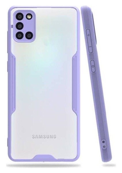 Samsung Galaxy A31 Tam Korumalı Renkli Kenarlı Parfe Kılıf