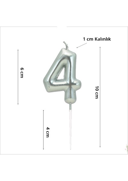 4 Rakam Gümüş Mum fiyatları