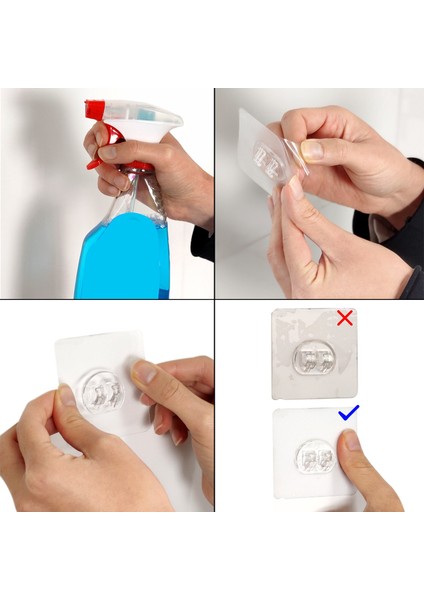 Teknotel Yapışkanlı Banyo&mutfak Rafı Yeşil Grena Seri Set ST121-2
