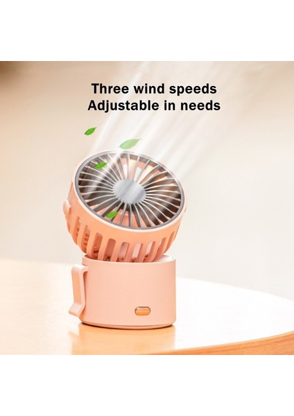 Taşınabilir Mini USB Şarj Edilebilir Fan - Pembe (Yurt Dışından)