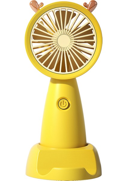 USB Mini El Tipi Fan - Sarı (Yurt Dışından)