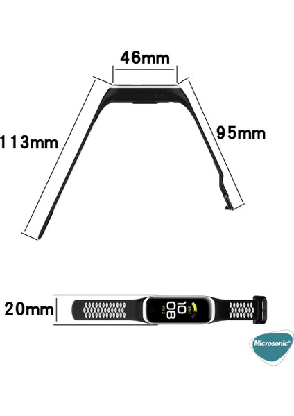 Samsung Galaxy Fit 2 R220 Rainbow Sport Band Kordon Siyah Mavi fırsatları