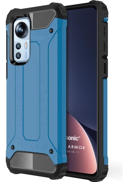 Xiaomi Mi 12 Kılıf Rugged Armor Mavi