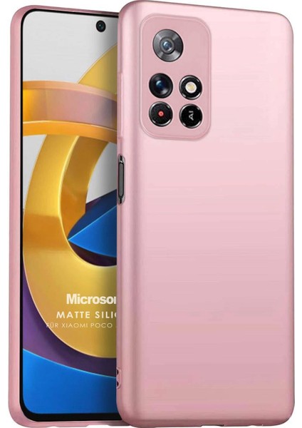 Matte Silicone Xiaomi Redmi Note 11T Kılıf Rose Gold
