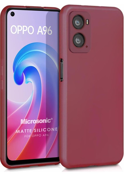 Matte Silicone Oppo A96 4g Kılıf Mor
