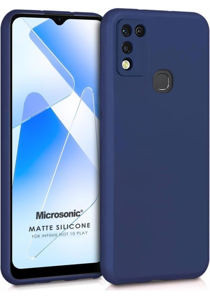 Matte Silicone Infinix Hot 10 Play Kılıf Lacivert