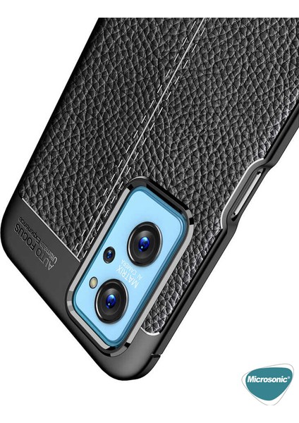 Oppo A96 4g Kılıf Deri Dokulu Silikon Lacivert fırsatları