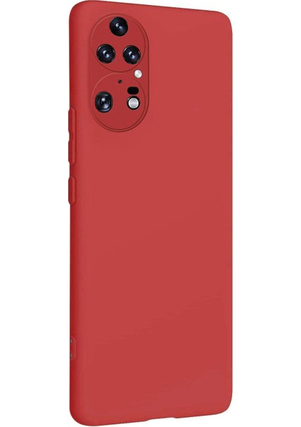 Matte Silicone Huawei P50 Pro Kılıf Kırmızı