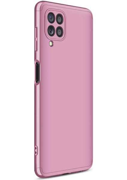 Samsung Galaxy M22 Kılıf Double Dip 360 Protective Rose Gold