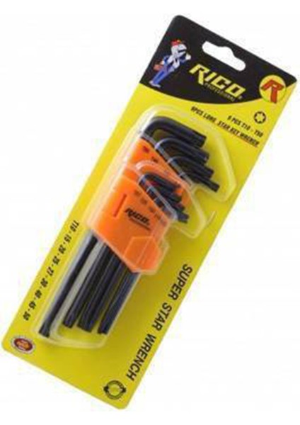 9 Parça Torx Uzun Allen-Alyan Anahtar Seti