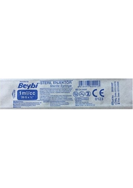 1 cc Insülin Enjektör 100 Adet