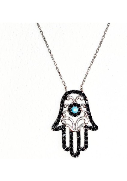 Kuyumculuk Jewellery Firuze Taşlı Fatma'nın Eli Gümüş Kolye