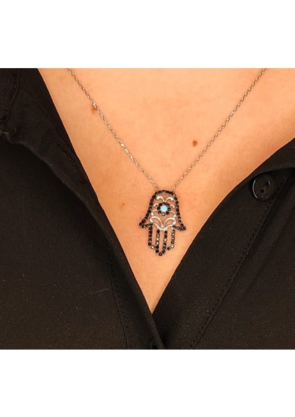 Kuyumculuk Jewellery Firuze Taşlı Fatma'nın Eli Gümüş Kolye fiyatları