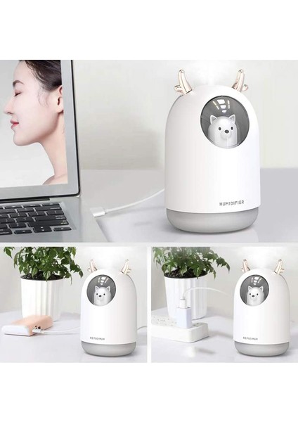Ayarlanabilir Mist Modlu Soğuk Mist Nemlendirici 300ML Su Deposu 10 Saate Kadar Sürer (Yurt Dışından)