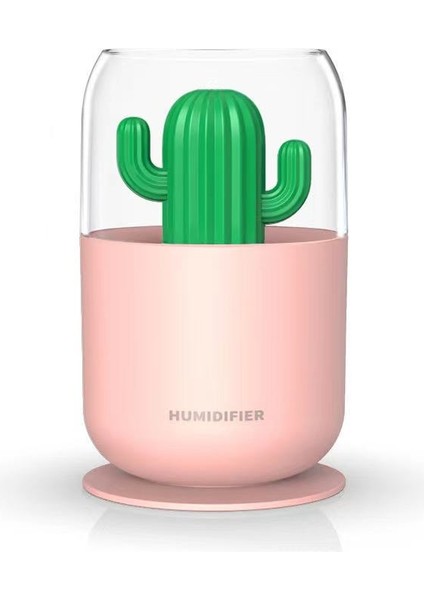 300ML Masa Nemlendiriciler Kaktüs Fısıltı Sessiz Çalışma Usb, Gece Işığı Işlevli (Yurt Dışından)