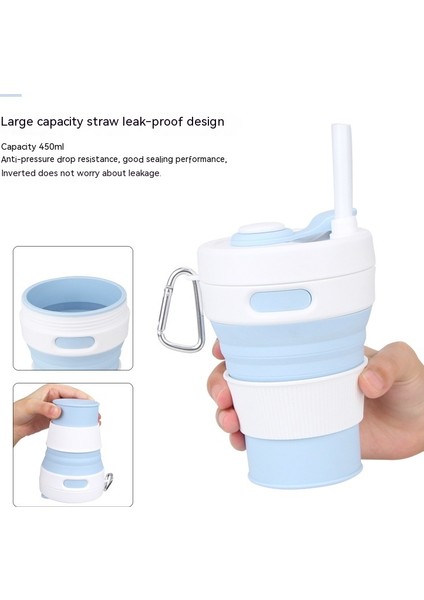450 ml Açık Taşınabilir Katlanır Teleskopik Sıkıştırma Su Bardağı (Yurt Dışından) fırsatları