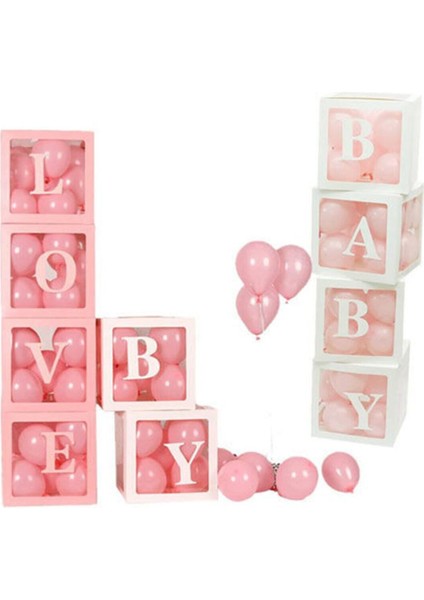 Pembe B Harfli Şeffaf Kutu modelleri