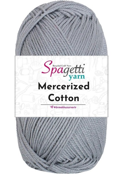 Spagettiyarn Mercerized Cotton Gri El Örgü Ipliği