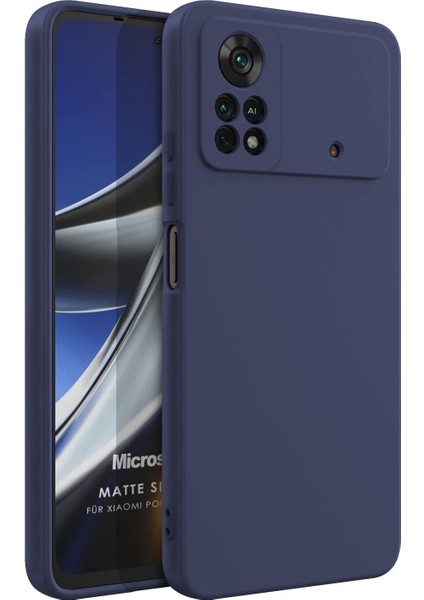 Matte Silicone Xiaomi Poco X4 Pro 5g Kılıf Lacivert