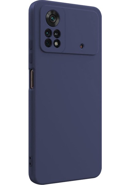 Matte Silicone Xiaomi Poco X4 Pro 5g Kılıf Lacivert