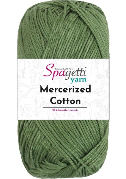 Mercerized Cotton Yağ Yeşil El Örgü Ipliği