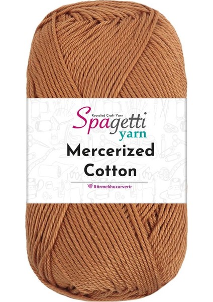 Spagettiyarn Mercerized Cotton Bronz El Örgü Ipliği