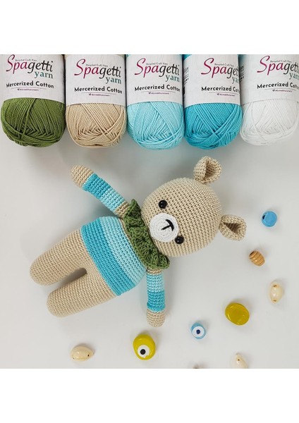 Spagettiyarn Mercerized Cotton Gök Mavi El Örgü Ipliği fiyatları