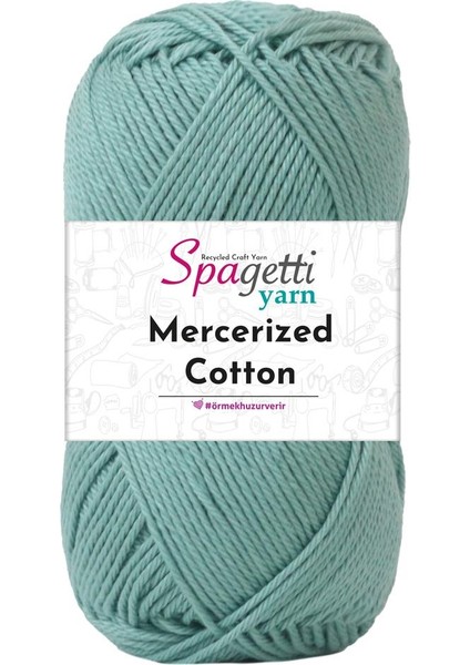 Spagettiyarn Mercerized Cotton Çağla Yeşil El Örgü Ipliği