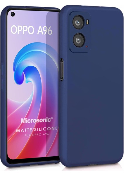 Matte Silicone Oppo A96 4g Kılıf Lacivert