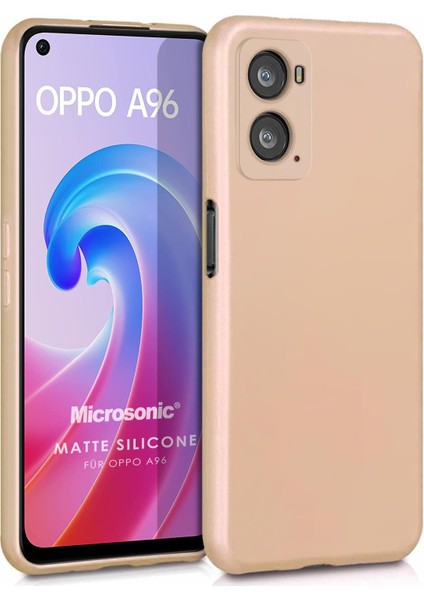 Matte Silicone Oppo A96 4g Kılıf Gold