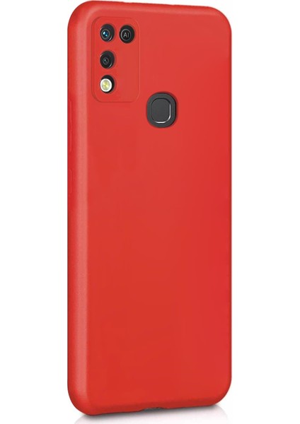 Matte Silicone Infinix Hot 10 Play Kılıf Kırmızı