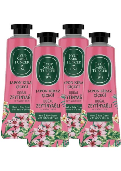 El ve Vücut Kremi Japon Kiraz Çiçeği 50 ml x 4