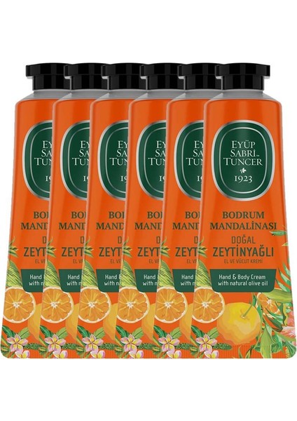 El ve Vücut Kremi Bodrum Mandalinası 50 ml x 6