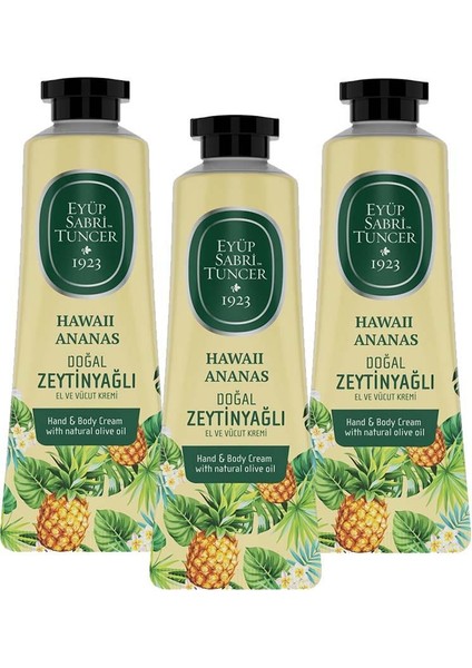 El ve Vücut Kremi Havaii Ananas 50 ml x 3