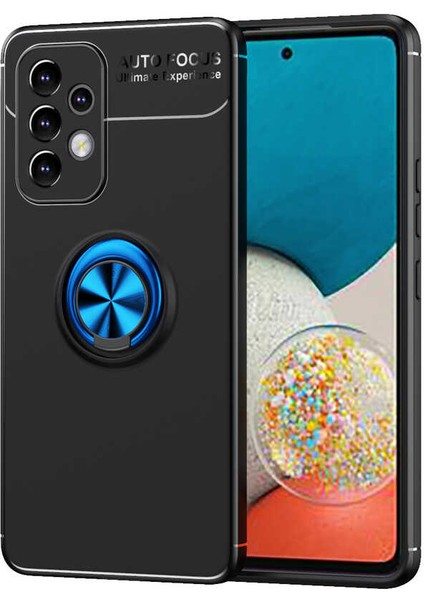 Tekno Grup Samsung Galaxy A33 5g Kılıf Ultra Korumalı Yüzüklü Manyetik Ravel Silikon + Cam Ekran Koruyucu